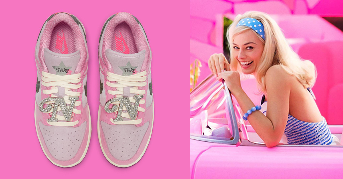 Tritt ein in die Welt von Barbie mit den glamourösen Nike Dunk Low „Barbie“